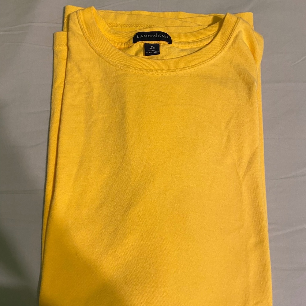 Lands End short sleeve t-shirt, XL, yellow